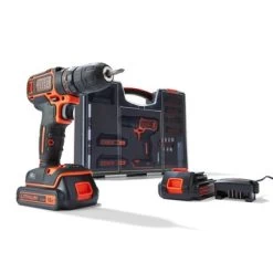 Black & Decker BLACK+DECKER Accuboormachine BDC718AS2O-QW + 80-delige Accessoireset