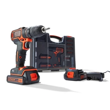 Black & Decker BLACK+DECKER Accuboormachine BDC718AS2O-QW + 80-delige Accessoireset 1 Black & Decker BLACK+DECKER Accuboormachine BDC718AS2O-QW + 80-delige Accessoireset