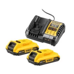 DeWalt 18V XR 2 Accu's 2.0Ah + Acculader / Snellader DCB1104D2-QW