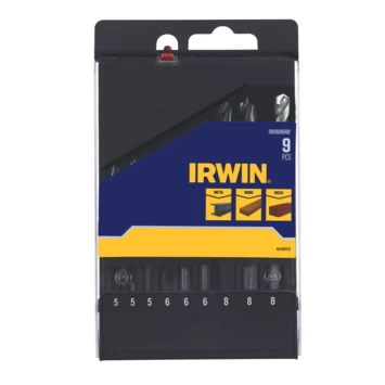 Irwin 9-delige Borenset Metaal/Hout/Steen 2 Irwin 9-delige Borenset Metaal/Hout/Steen - Afbeelding 2