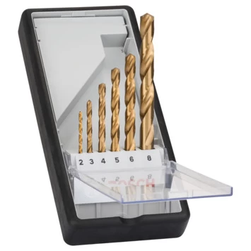 Bosch Prof 6-delige HSS-TIN 135° Metaalborenset 1 Bosch Prof 6-delige HSS-TIN 135° Metaalborenset