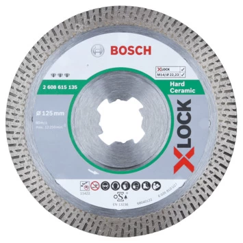 Bosch X-lock Diamantschijf 125mm Keramiek 1 Bosch X-lock Diamantschijf 125mm Keramiek