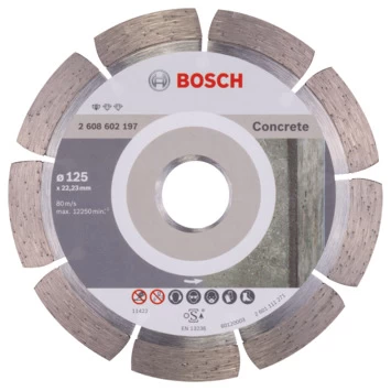 Bosch Prof Diamantdoorslijpschijf Beton 125x22,23x1,6x10mm 1st 1 Bosch Prof Diamantdoorslijpschijf Beton 125x22,23x1,6x10mm 1st