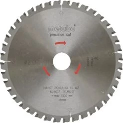 Metabo Precision Cut Cirkelzaagblad Hw/ct 210x30, 40 Tanden