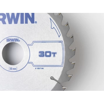 Irwin Cirkelzaagblad Ø165 Mm. Inclusief Reduceerringen Waardoor Geschikt Voor Asgat 16, 20 En 30 Mm, Vertanding 30T 2 Irwin Cirkelzaagblad Ø165 Mm. Inclusief Reduceerringen Waardoor Geschikt Voor Asgat 16, 20 En 30 Mm, Vertanding 30T - Afbeelding 2